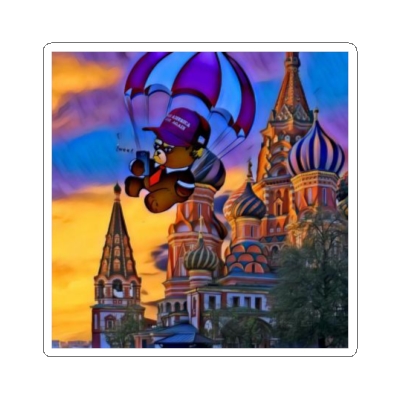 Dumpy Bear Goes to Russia - Kiss-Cut Stickers
