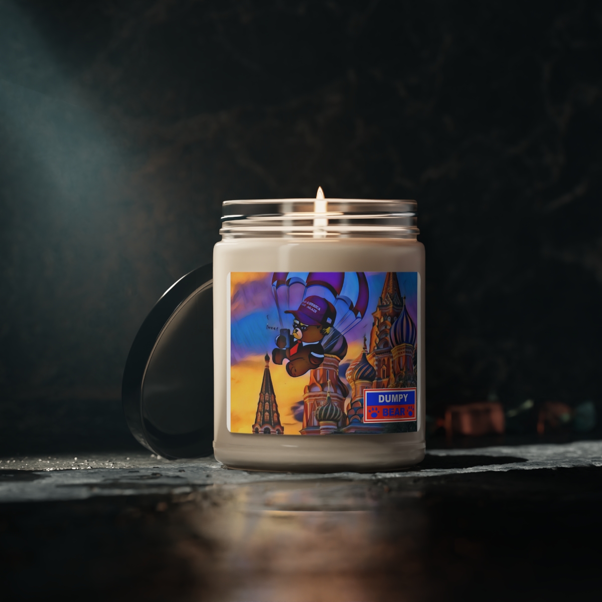 Dumpy Bear Goes to Russia - Scented Soy Candle, 9oz product thumbnail image