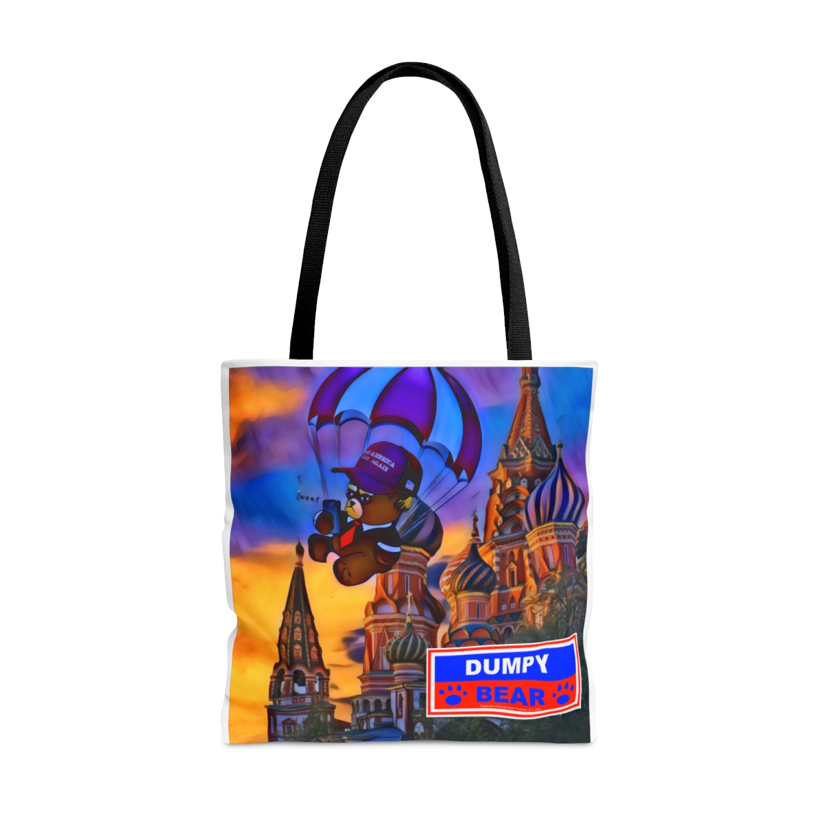 Dumpy Bear Goes to Russia - Tote Bag (AOP) product thumbnail image