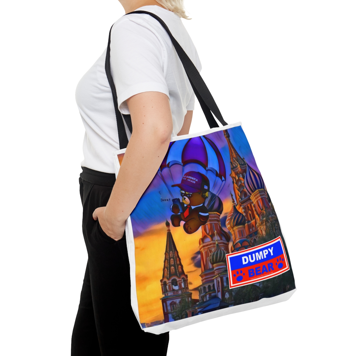 Dumpy Bear Goes to Russia - Tote Bag (AOP) product thumbnail image