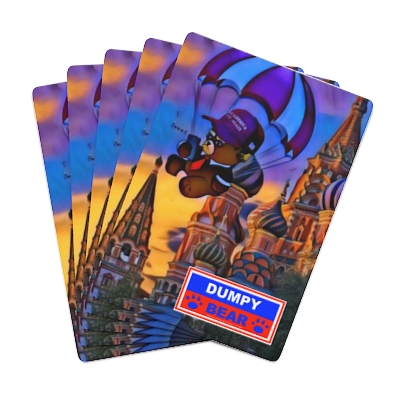 Dumpy Bear Goes to Russia - Custom Poker Cards