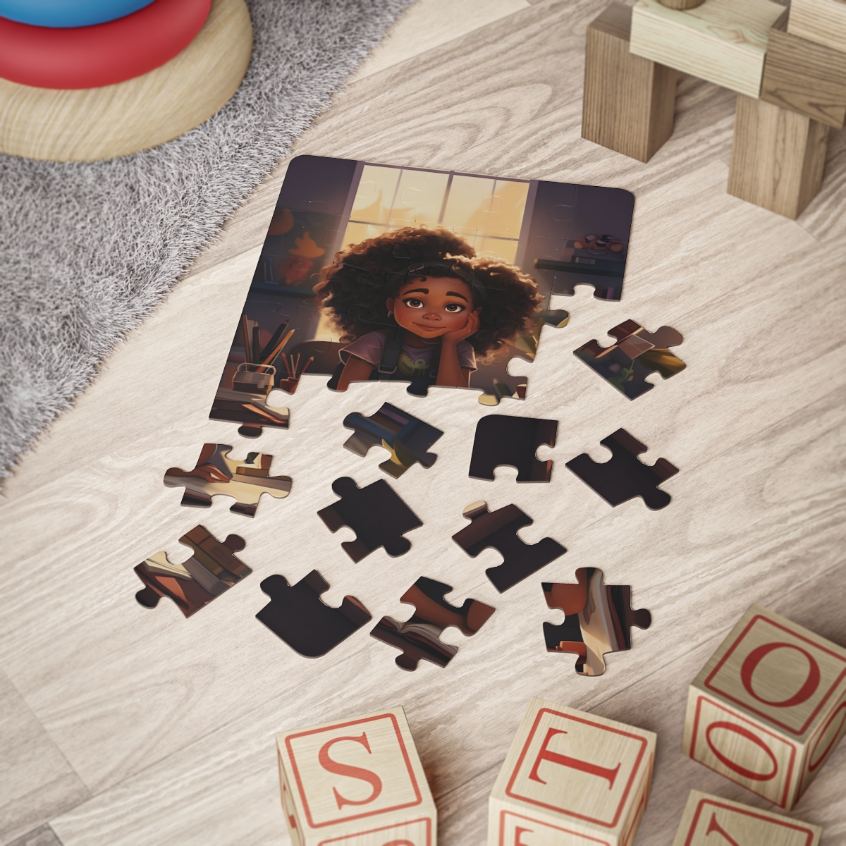 Bright Future: Capturing a Young Reader's Journey Kids' Puzzle product thumbnail image