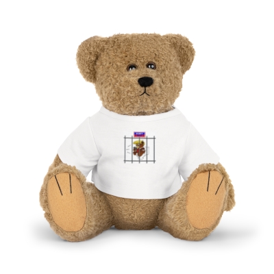 Dumpy Bear Tweeting on Toilet Behind Bars - Plush Toy with T-Shirt