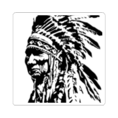 Native American Black and White Kiss-Cut Stickers