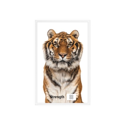 Tiger Strength Acrylic Sign with Wooden Stand