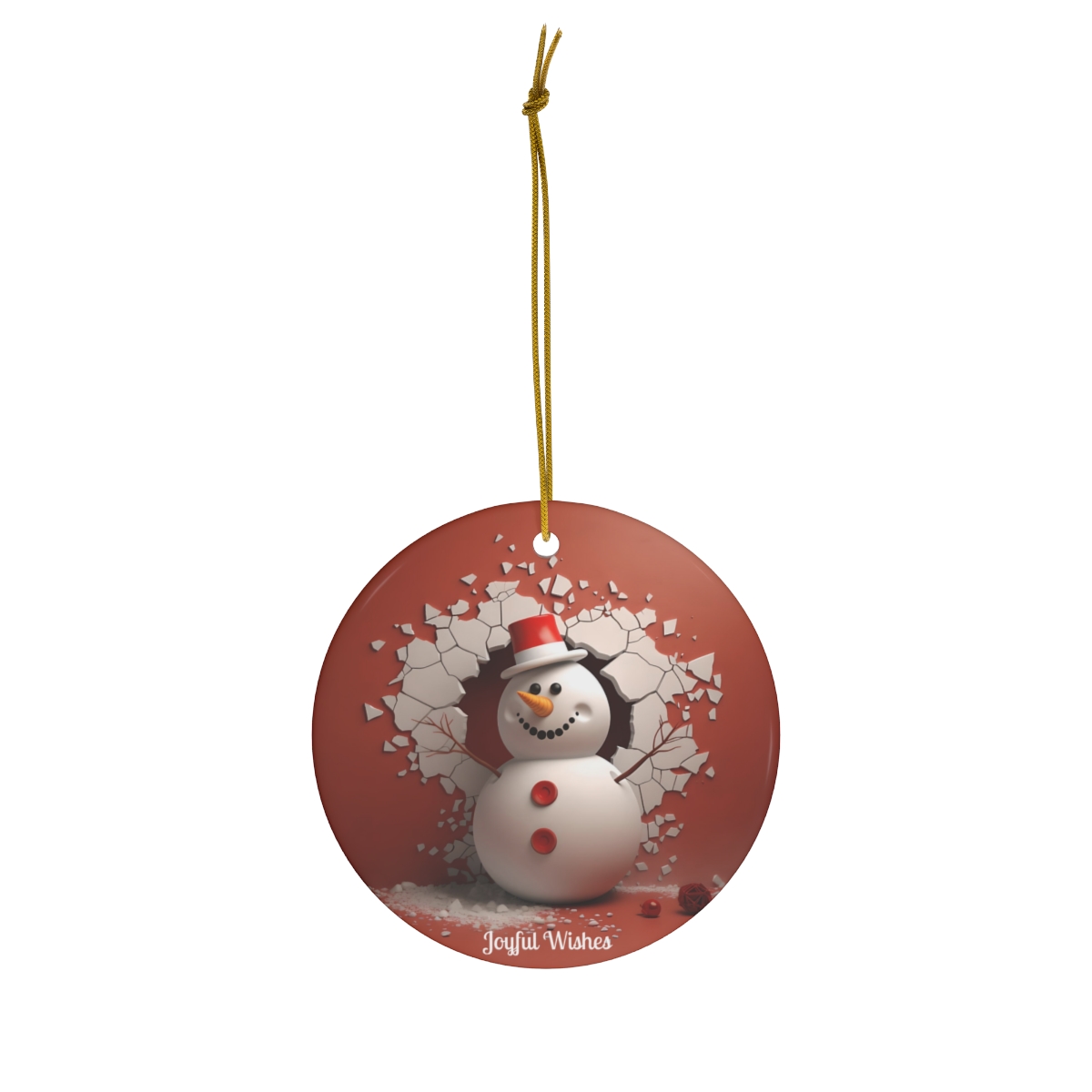 Joyful Wishes Snowman Keepsake Ornament product main image