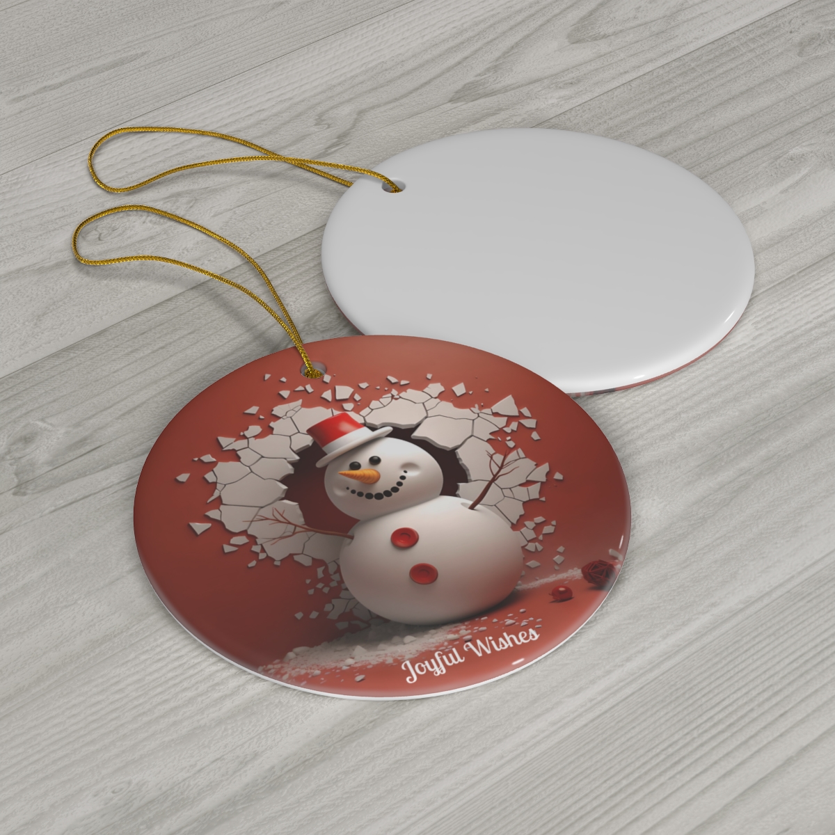 Joyful Wishes Snowman Keepsake Ornament product thumbnail image