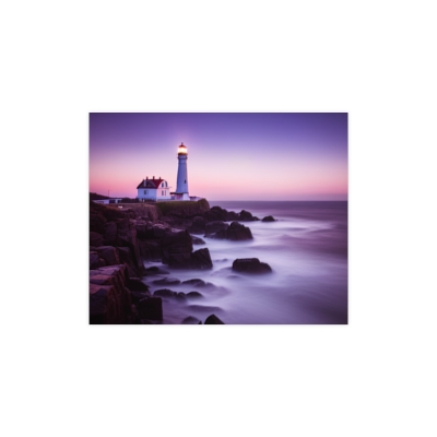 Light House Cinematic Blues Vertical and Horizontal Matte Posters