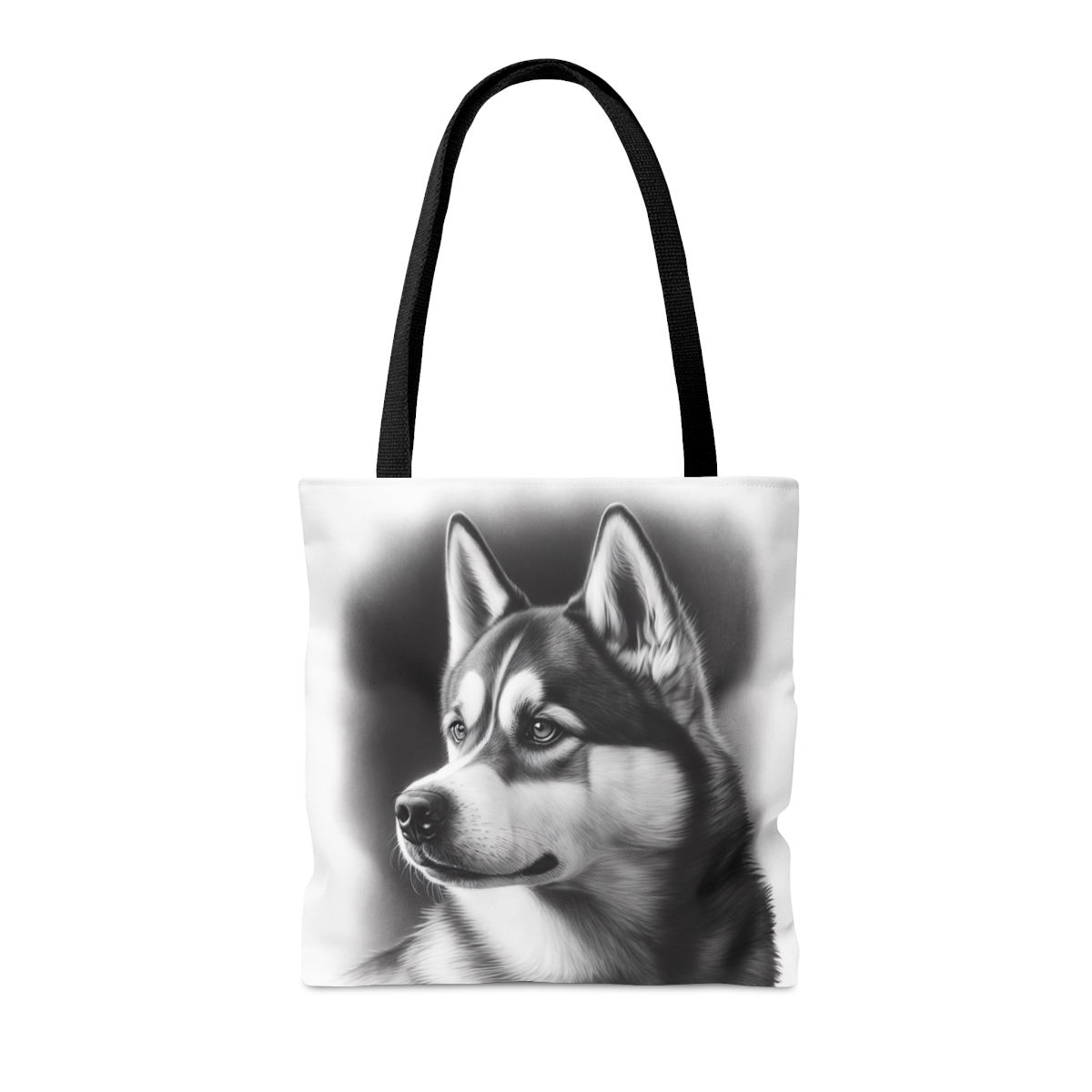 Siberian Husky Dog Charcoal Design AOP Tote Book Shopping Bag Siberia Russia product thumbnail image