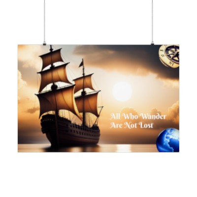 Pirate Ship Realistic Sunset Matte Horizontal Gallery Paper