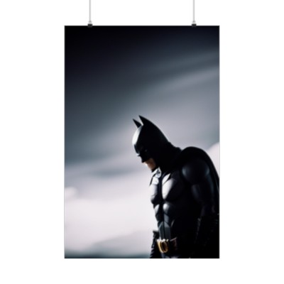 Batman stylized Greys Matte Vertical Posters