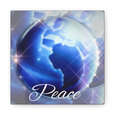 Peace Earth Globe Stylized Reflection Canvas Gallery Wraps