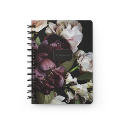 Hardcover Spiral Bound Notebook - Regal Elegance Floral 