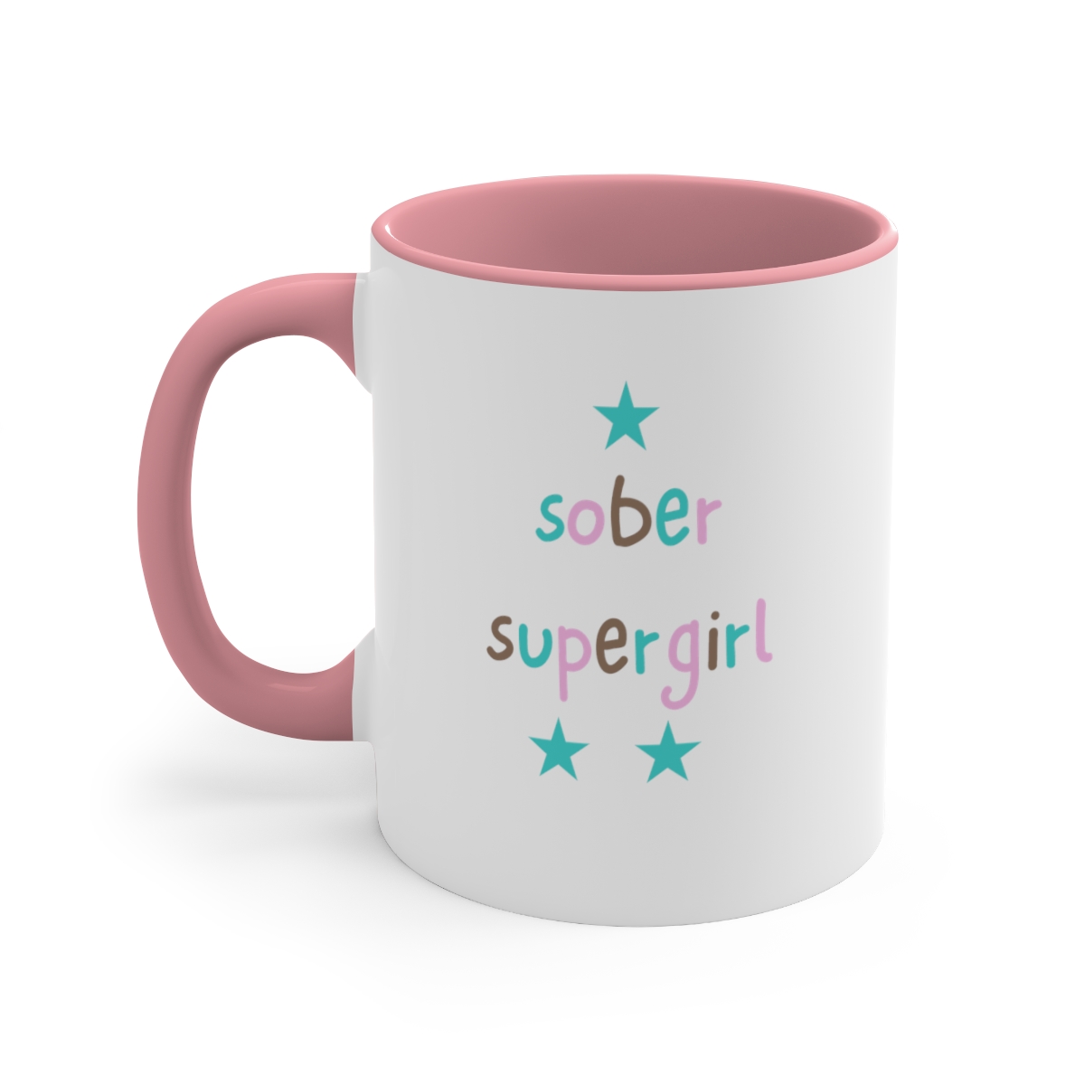 Sober Supergirl - Accent Coffee Mug, 11oz product thumbnail image