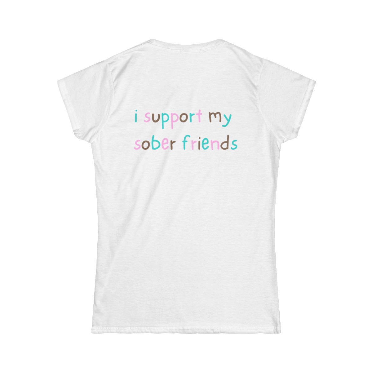 Sober Friends - Women's Softstyle Tee product thumbnail image