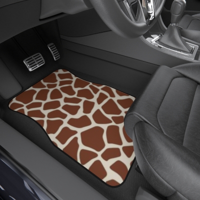 Giraffe Print Car Mats (2x Front)