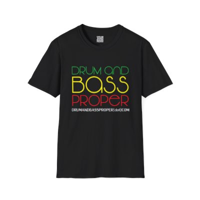 Rasta Colors Drum and Bass Proper_Unisex Softstyle T-Shirt_Comes in Multiple Colors