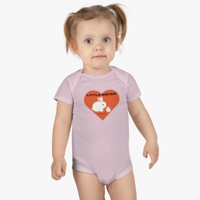Light Passers Marketplace "Little Sister" Baby Short Sleeve Onesie® in 4 pastel colors