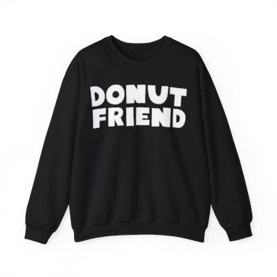 Donut Friend Black Sweatshirt