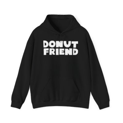Donut Friend Black Pullover Hoodie
