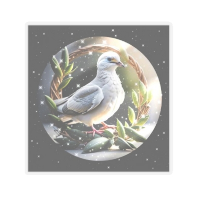 Peace Dove and The Olive Branch Kiss-Cut Stickers
