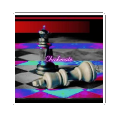 Chesspieces Checkmate Stylized Kiss-Cut Stickers
