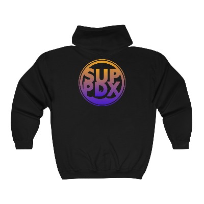 SUP PDX Sunset Logo Zipped Hoodie