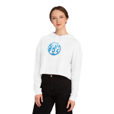 SUP PDX Ocean Blue Logo Women’s Cropped Hooded Sweatshirt