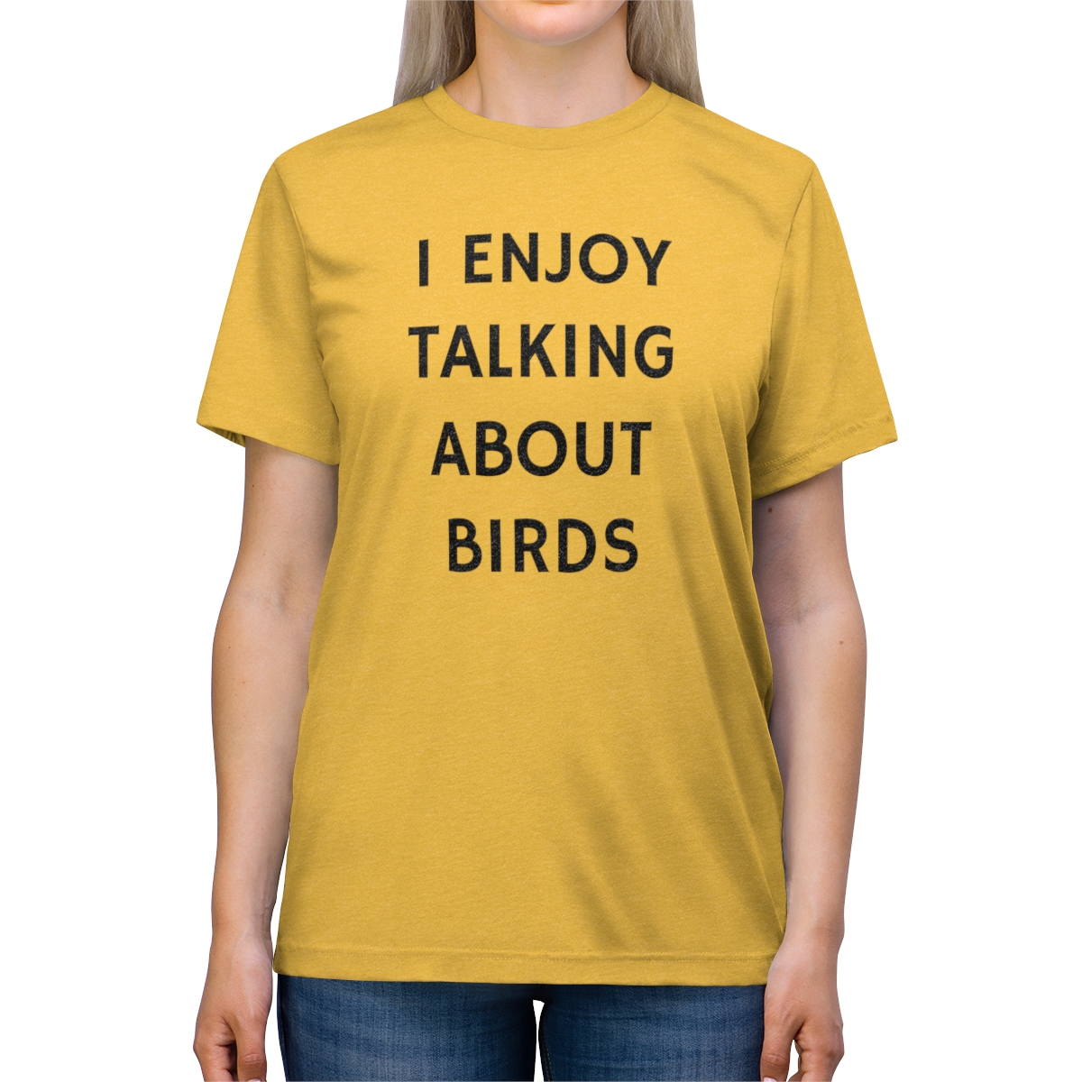 I Enjoy Talking About Birds | Unisex Triblend Tee product thumbnail image