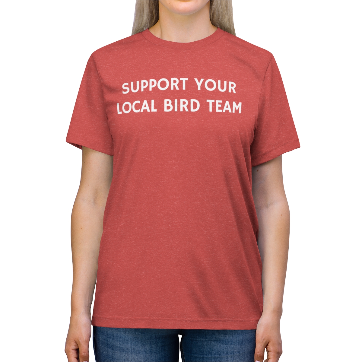 Support Your Local Bird Team | Unisex Triblend Tee product thumbnail image