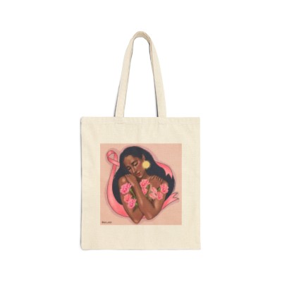 "Breast cancer awareness" Cotton Canvas Tote Bag