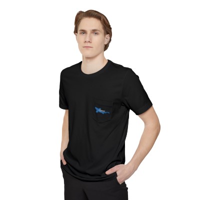 Acipenser by: BTDarters | Unisex Pocket T-shirt | Sturgeon Shirt | Lake Sturgeon Shirt | Fish Shirt | Fishing Shirt