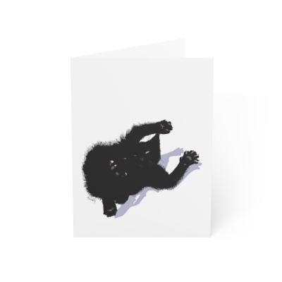 Cat art drawing Greeting Cards: Eldritch - Blank, humorous