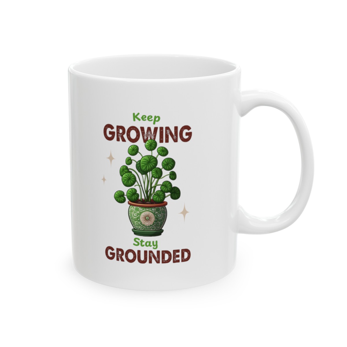 Ceramic Mug - 11oz “Keep Growing, Stay Grounded” product thumbnail image