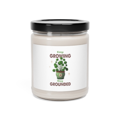 Scented Candle - 9oz Chinese Money Plant “Keep Growing, Stay Grounded” 