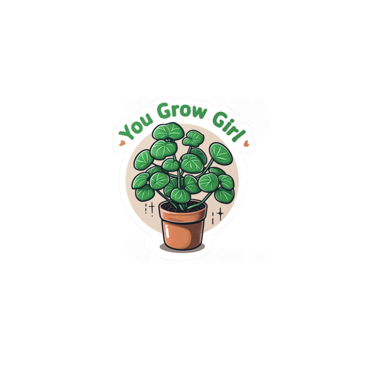 Decal Sticker - Chinese Money Plant “You Grow Girl” product thumbnail image