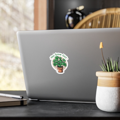 Decal Sticker - Chinese Money Plant “You Grow Girl”