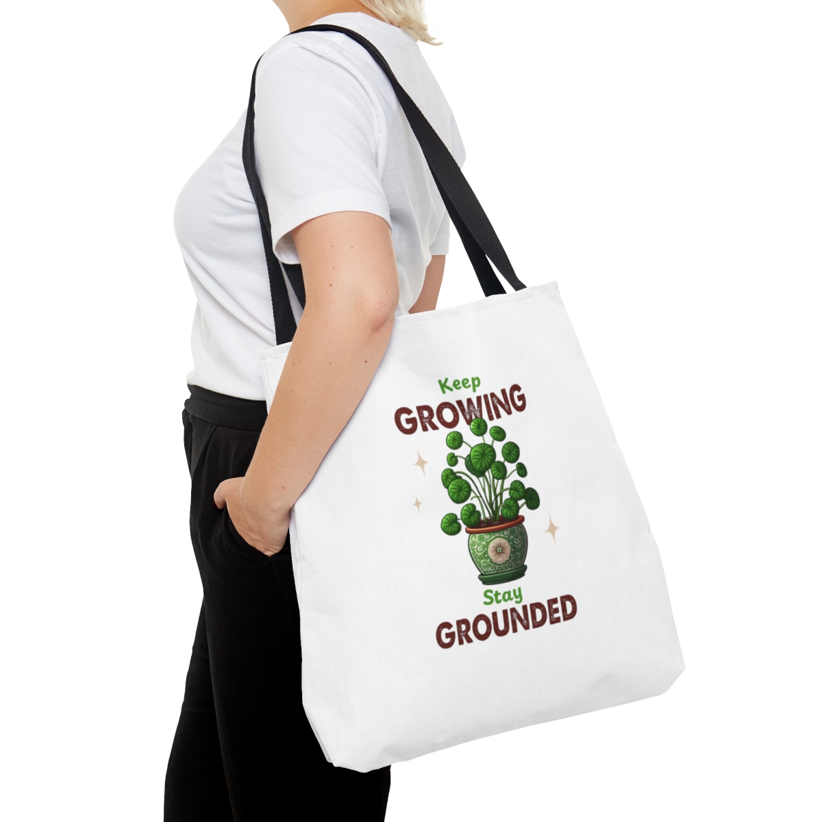 Tote Bag - "Keep Growing & Stay Grounded" product thumbnail image