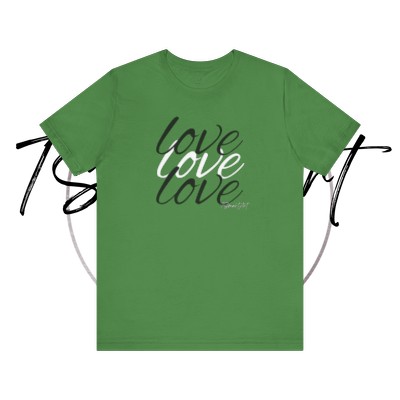 TSmartArt Love Love Love Unisex Jersey T-Shirt. Regular | Plus