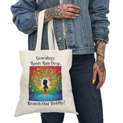Genealogy: Roots Run Deep, Branch Out Boldly! - Natural Tote Bag
