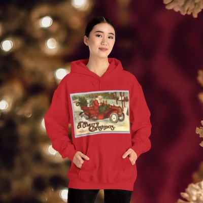 Santa's Vintage Joy - Unisex Heavy Blend™ Hooded Sweatshirt