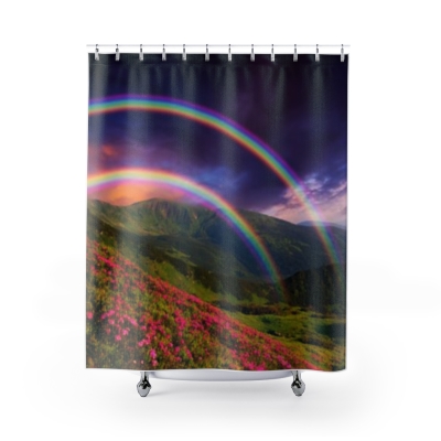 Shower Curtain Double Rainbow