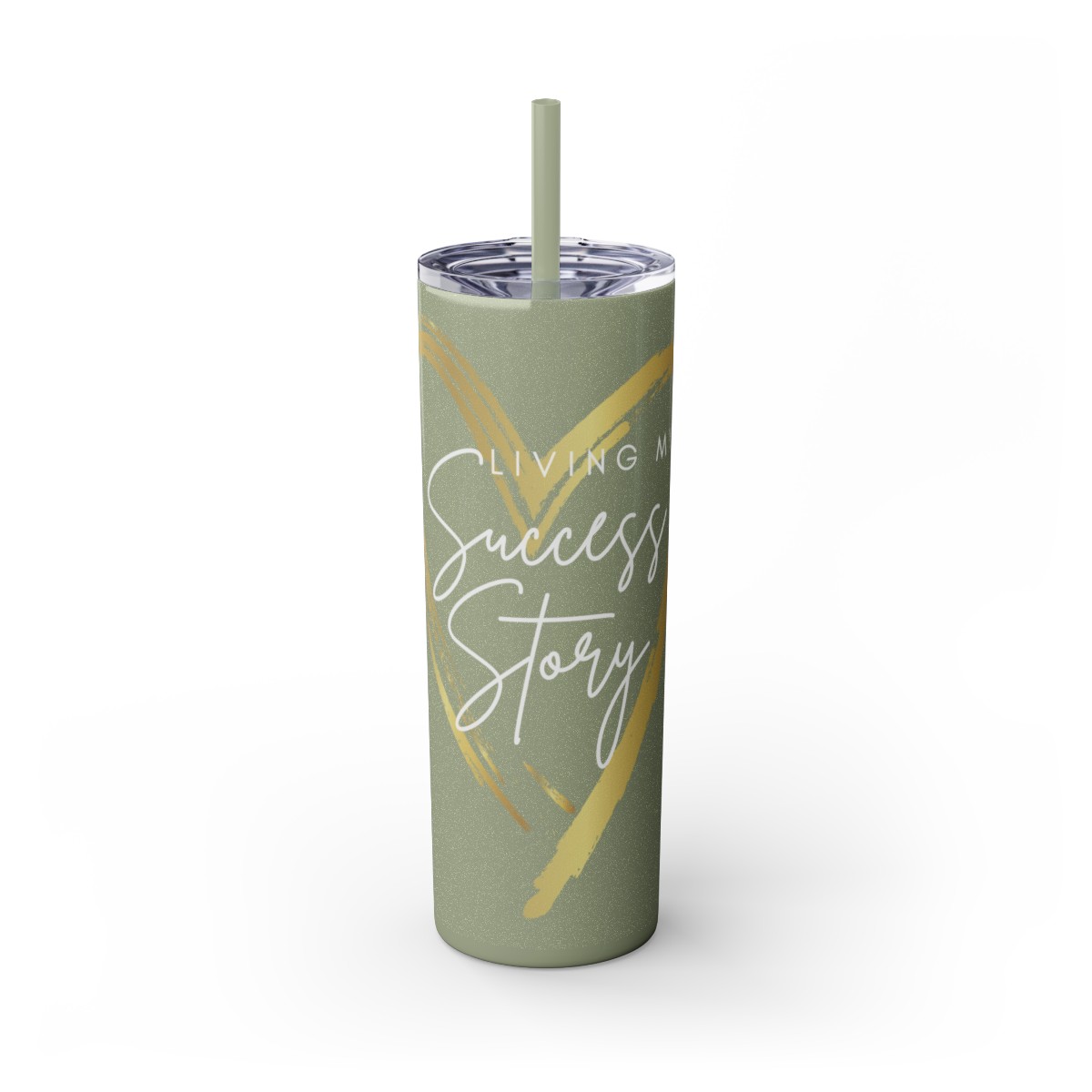 Living My Success Story Skinny Tumbler with Straw, 20oz product main image