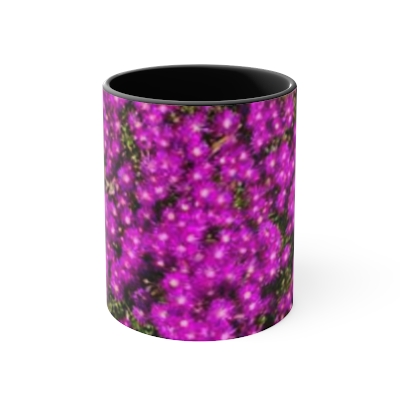 Purple Flower Accent Mug