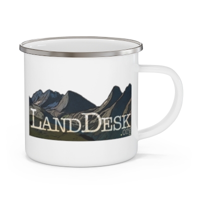 Land Desk Enamel Camping Mug