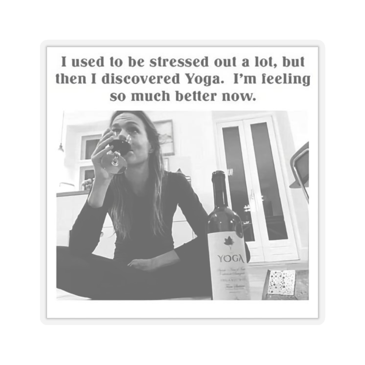 Stressed Before Yoga 2x2 Stickers product thumbnail image