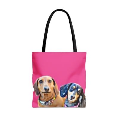 Pet Tote Bags - Duel Dachshunds (Personalized Option Available)