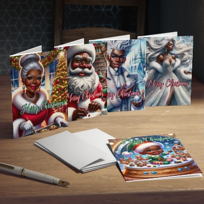 2023 Black Classic Christmas Characters Greeting Cards