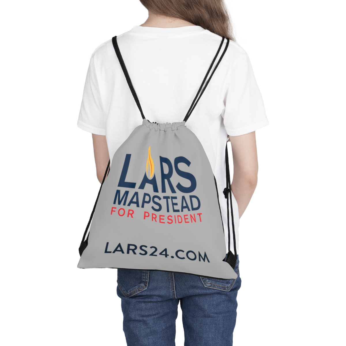 LARS 4 Pres - Grey - Drawstring Bag product thumbnail image