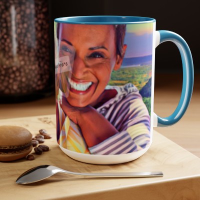 Custom Image 15 oz. Two-Toned Ceramic Mug